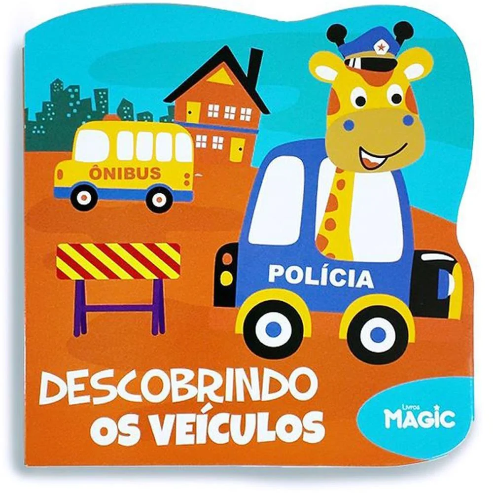 Livro Infantil Ilustrado Recortado Descobrindo Veiculos Magic Kids - imagem 5