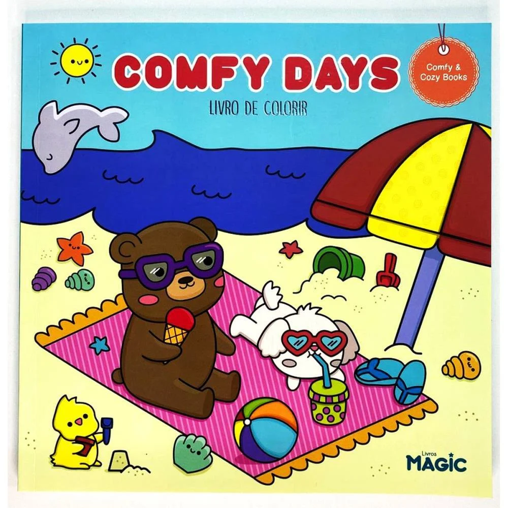 Livro De Colorir Comfy Days 48Pgs 180G 24X24 Magic Kids - imagem 2
