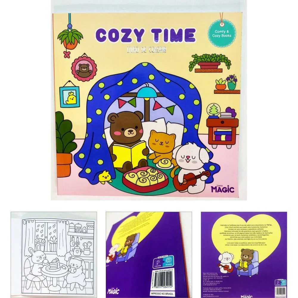 Livro De Colorir Cozy Time 48Pgs 180G Magic Kids - imagem 3