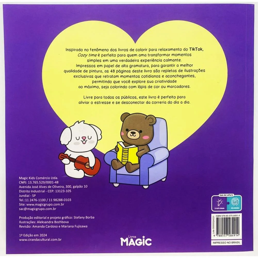 Livro De Colorir Cozy Time 48Pgs 180G Magic Kids - imagem 4