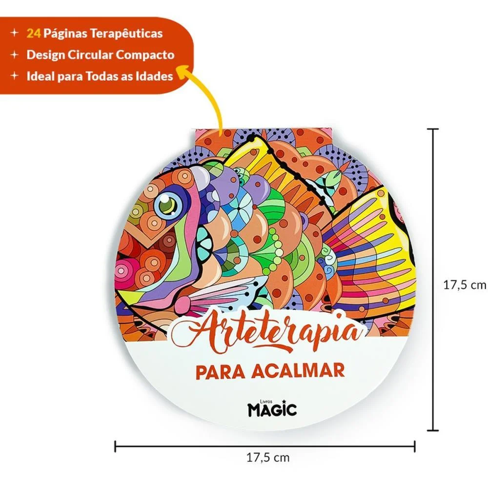 Livro De Colorir Arte Terapia Para Acalmar 24Pg Magic Kids - imagem 6