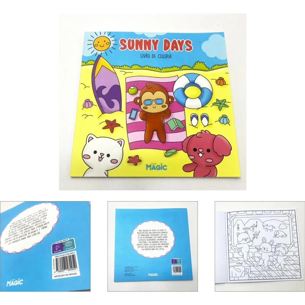 Livro De Colorir Sunny Days 48Pgs 180G Magic Kids - imagem 3
