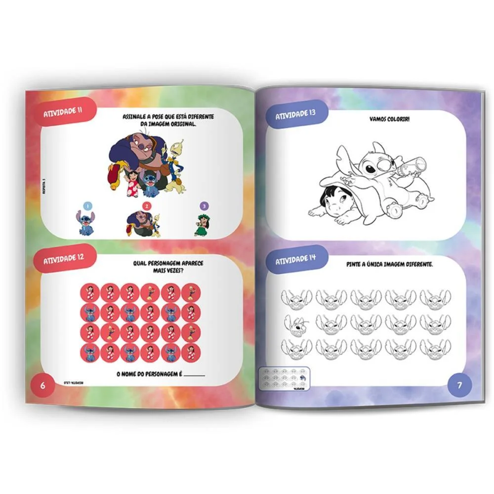 Livro Infantil Colorir 100 Atividades Stitch Culturama - imagem 4