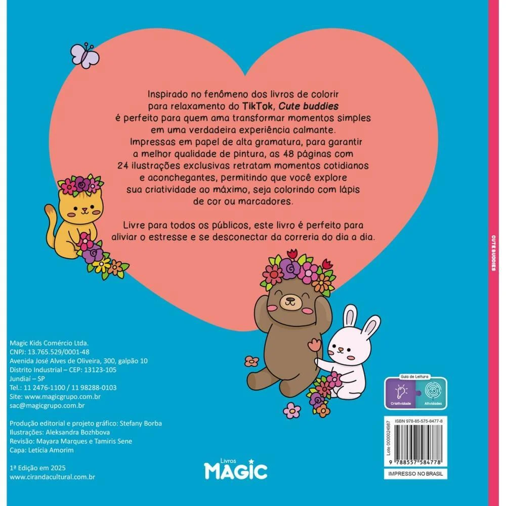 Livro De Colorir Cute Buddies 48Pg 180G Magic Kids - imagem 5