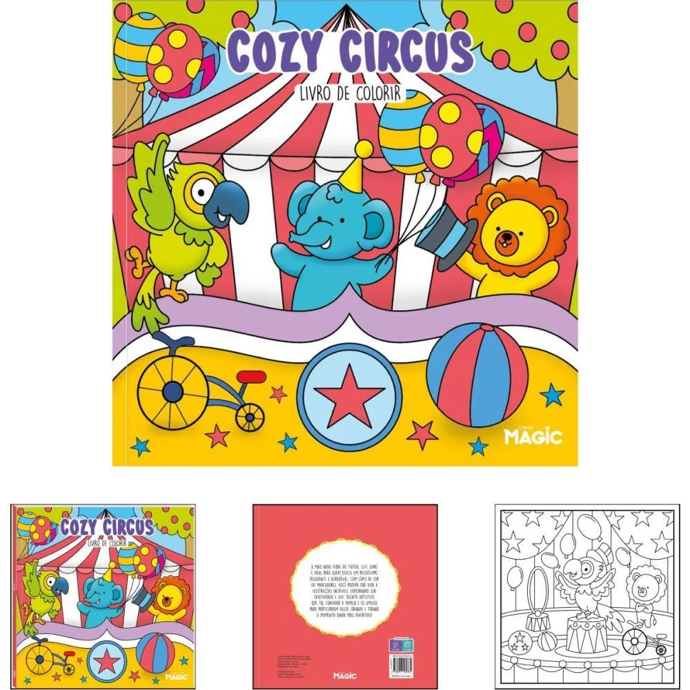Livro De Colorir Circus 48Pgs 180G Magic Kids - imagem 4
