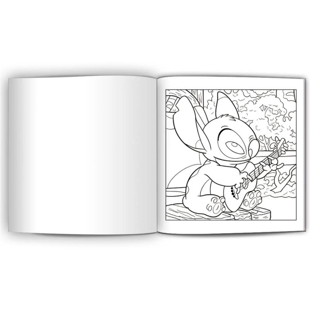 Livro De Colorir Stitch Comfy Relax 24P 21X21Cm Culturama - imagem 4