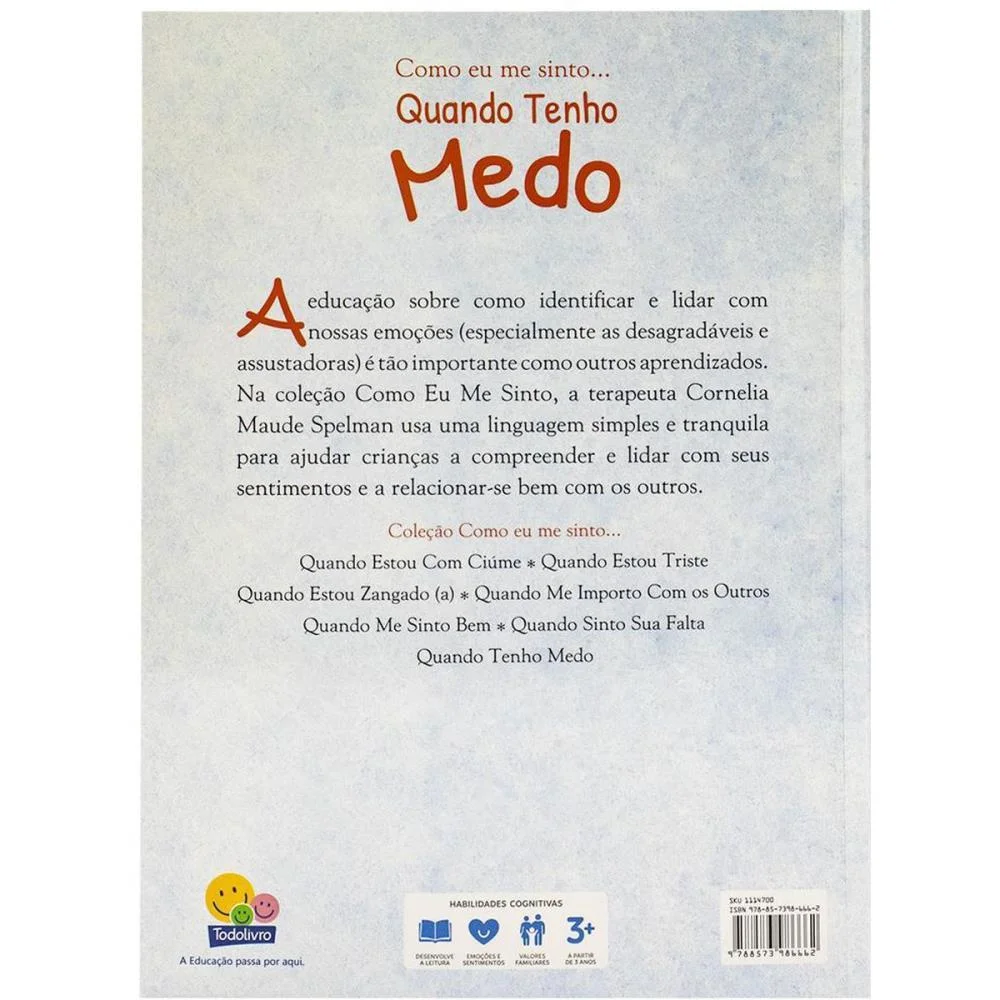 Livro Infantil Ilustrado Como Me Sinto- Tenho Medo 32P Todolivro - imagem 4