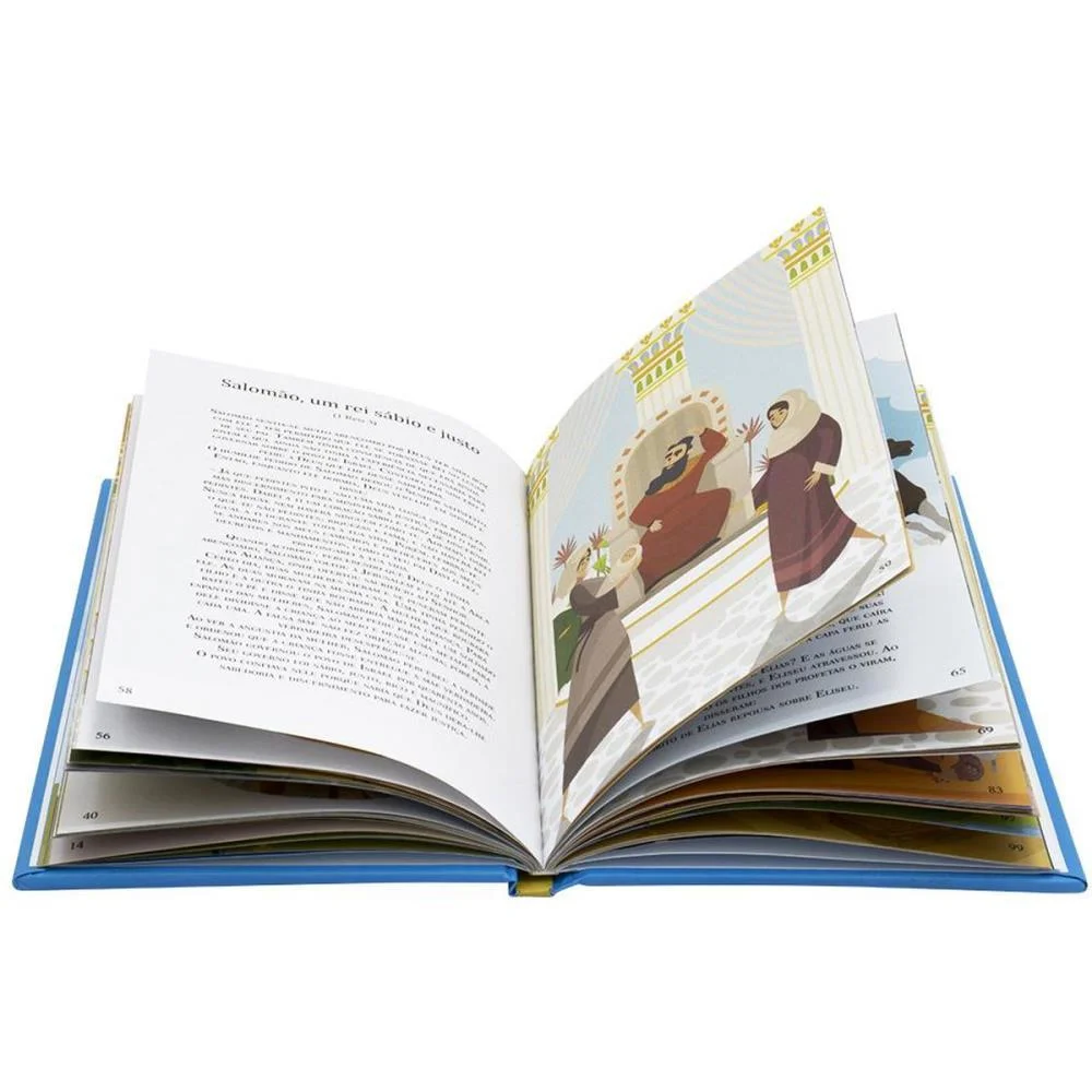Livro Infantil Ilustrado Biblia Infantil Cd Azul 112Pg Todolivro - imagem 3