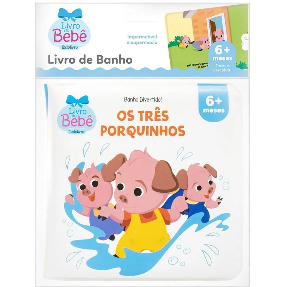 Livro Para Banho Os 3 Porquinhos 15X15 6Pg Todolivro - imagem 5