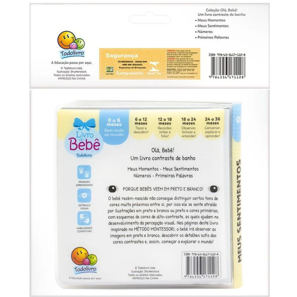 Livro Para Banho Sentimentos Contraste 15X15 6P Todolivro - imagem 4