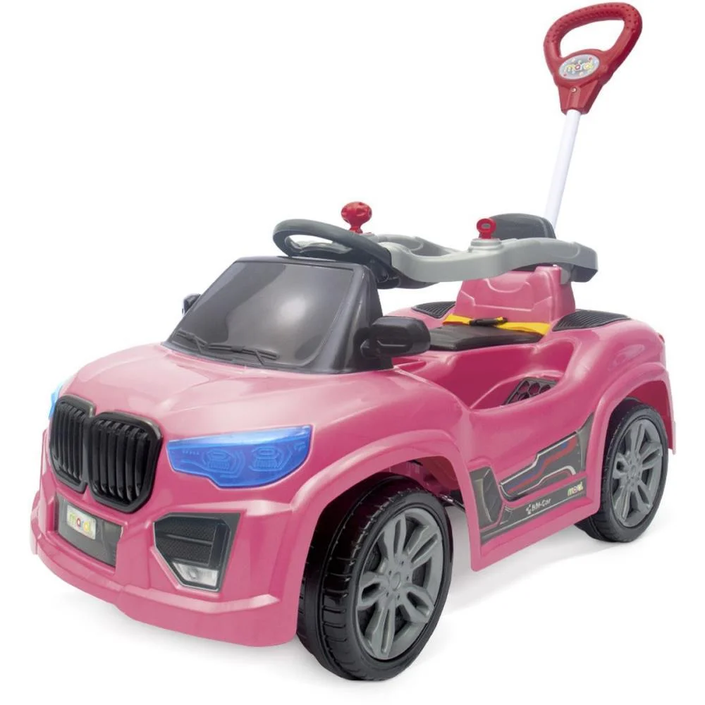Veiculo Para Bebe Bm Car Rosa 30Kg C/Som Maral - imagem 2