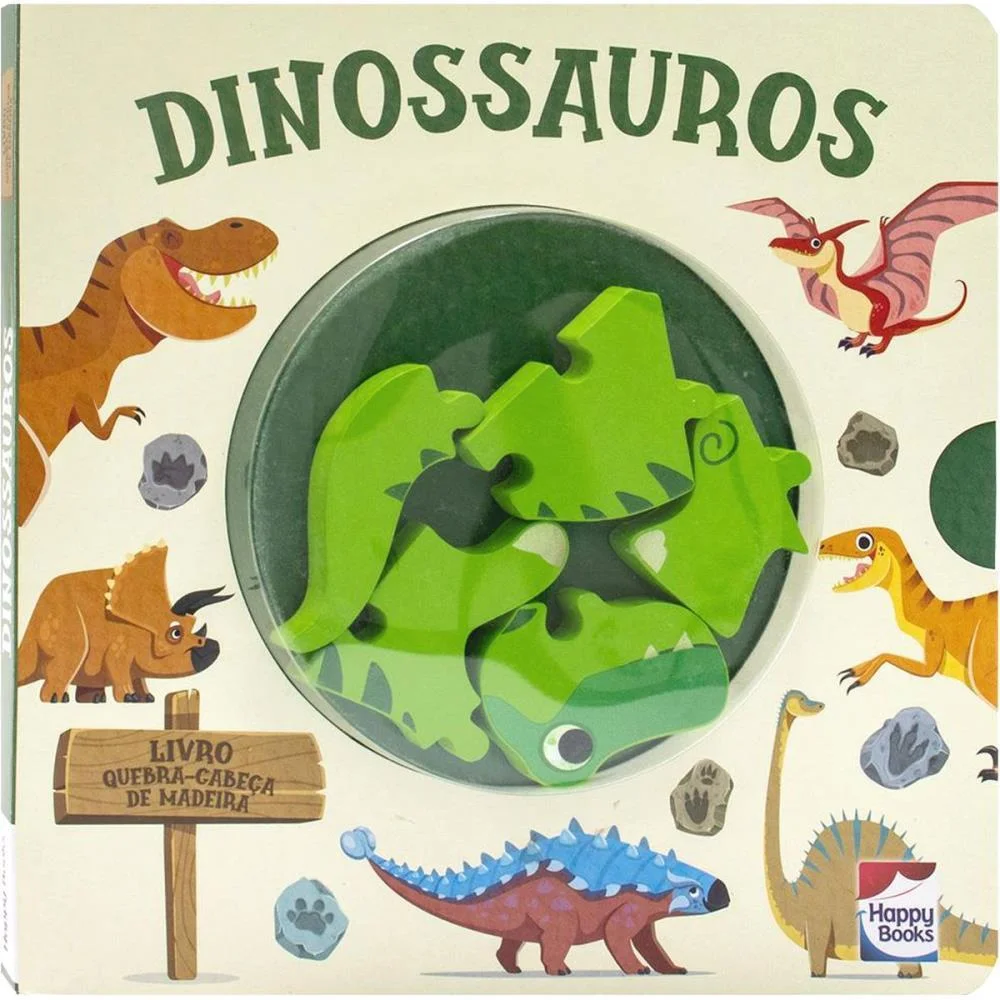 Livro Quebra-Cabeca Madeira Dinossauro 20,5X20,5Cm Todolivro - imagem 5