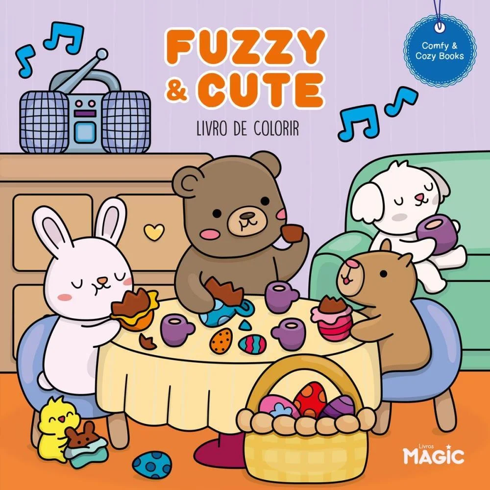 Livro De Colorir Fuzzy E Cute 48Pg 180G Magic Kids - imagem 2