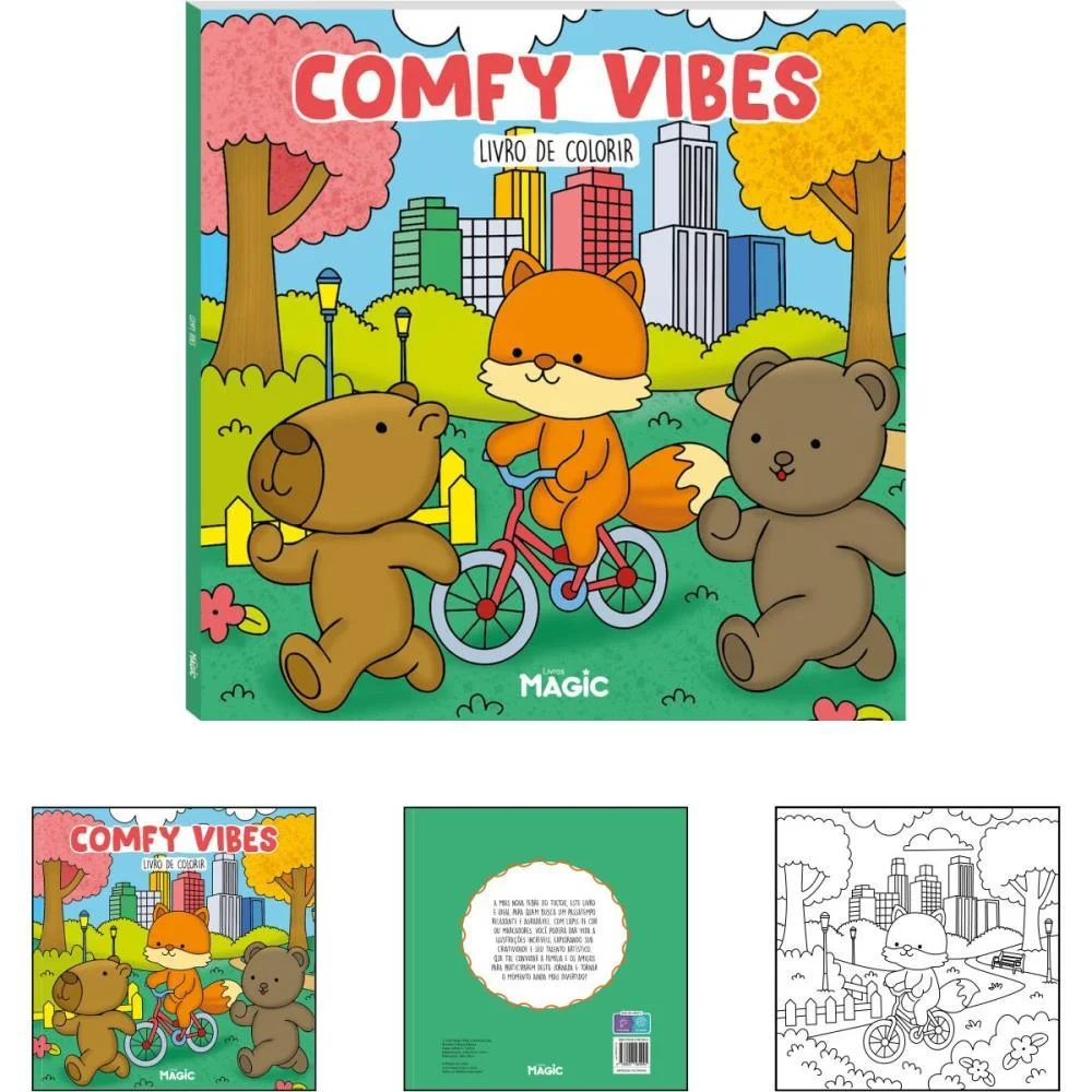 Livro De Colorir Comfy Vibes 48Pgs 180G Magic Kids - imagem 3