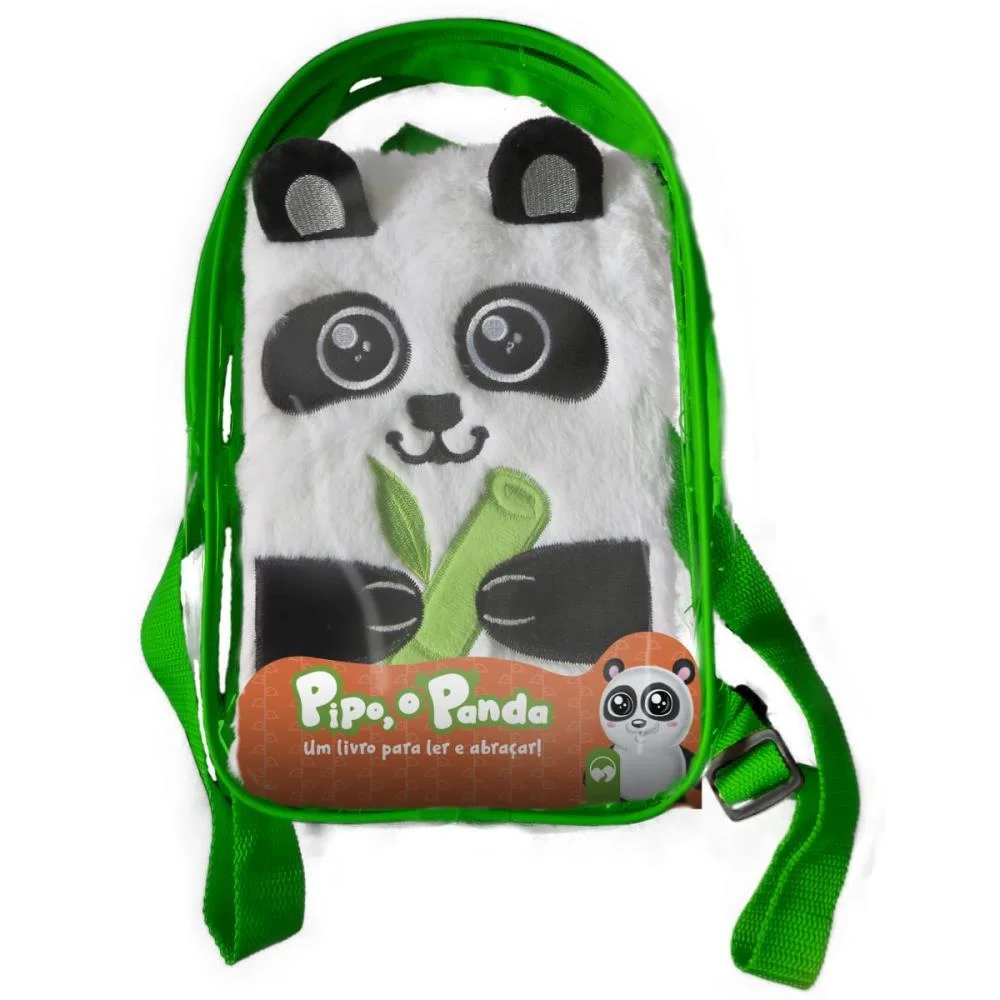 Livro Infantil Ilustrado Pelucia C/Mochila Panda 19X30 Vale Das Letras - imagem 3