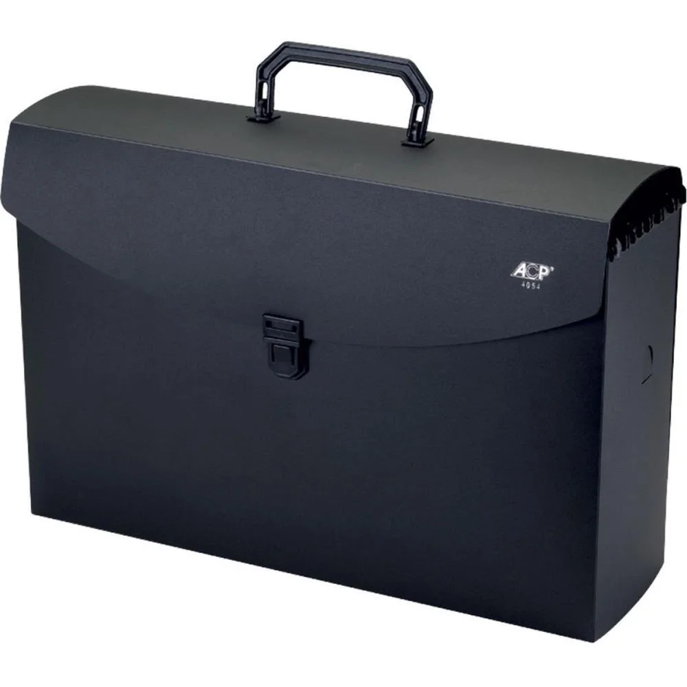 Maleta Plastica Com Alca C/06 Pasta Suspen. Em Pp Black Acp - imagem 4