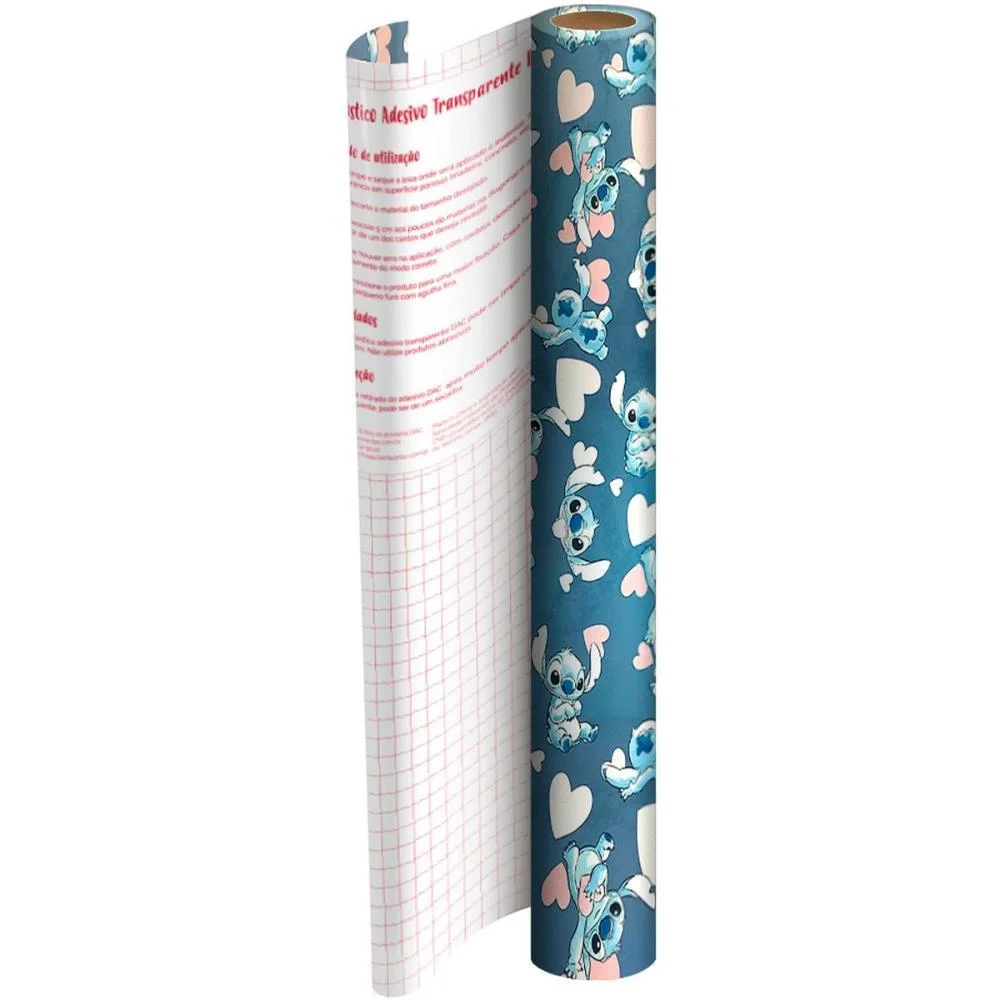 Plastico Adesivo 45Cmx10M Stitch Pp 0,08Mm Dac (Rolo) - imagem 4