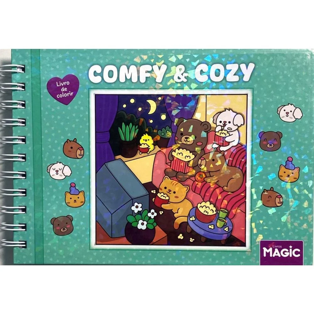Livro De Colorir Comfy E Cozy 96P Esp C.d. 180G Magic Kids - imagem 2