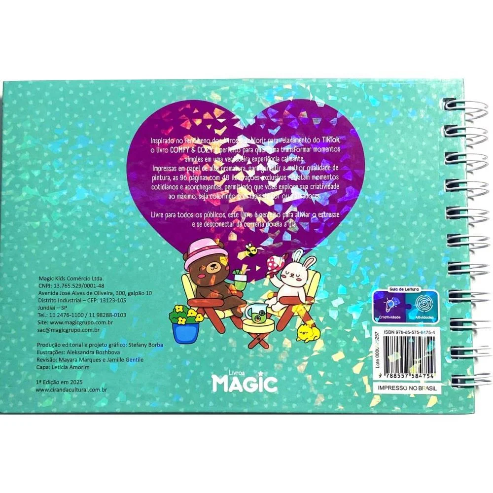 Livro De Colorir Comfy E Cozy 96P Esp C.d. 180G Magic Kids - imagem 4