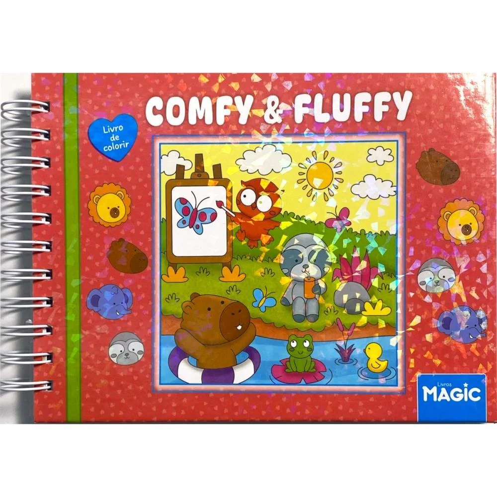 Livro De Colorir Comfy E Fluffy 96P Esp Cd 180G Magic Kids - imagem 2