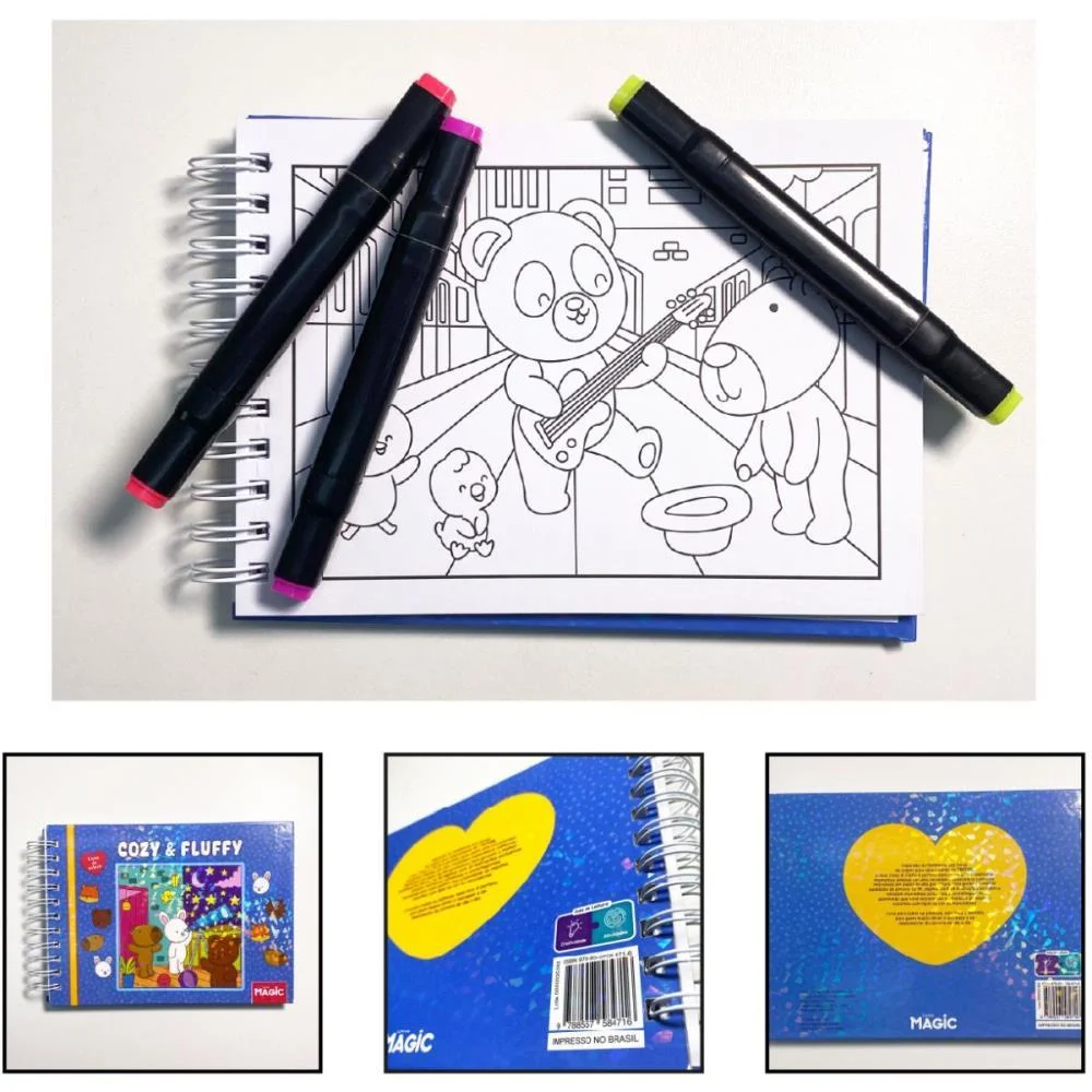 Livro De Colorir Cozy And Fluffy 96P Esp Cd 180 Magic Kids - imagem 3