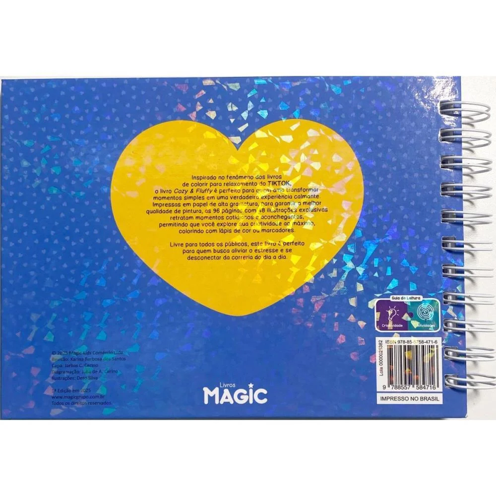 Livro De Colorir Cozy And Fluffy 96P Esp Cd 180 Magic Kids - imagem 4