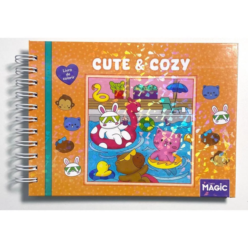 Livro De Colorir Cute E Cozy 96P Esp C.d. 180G Magic Kids - imagem 3