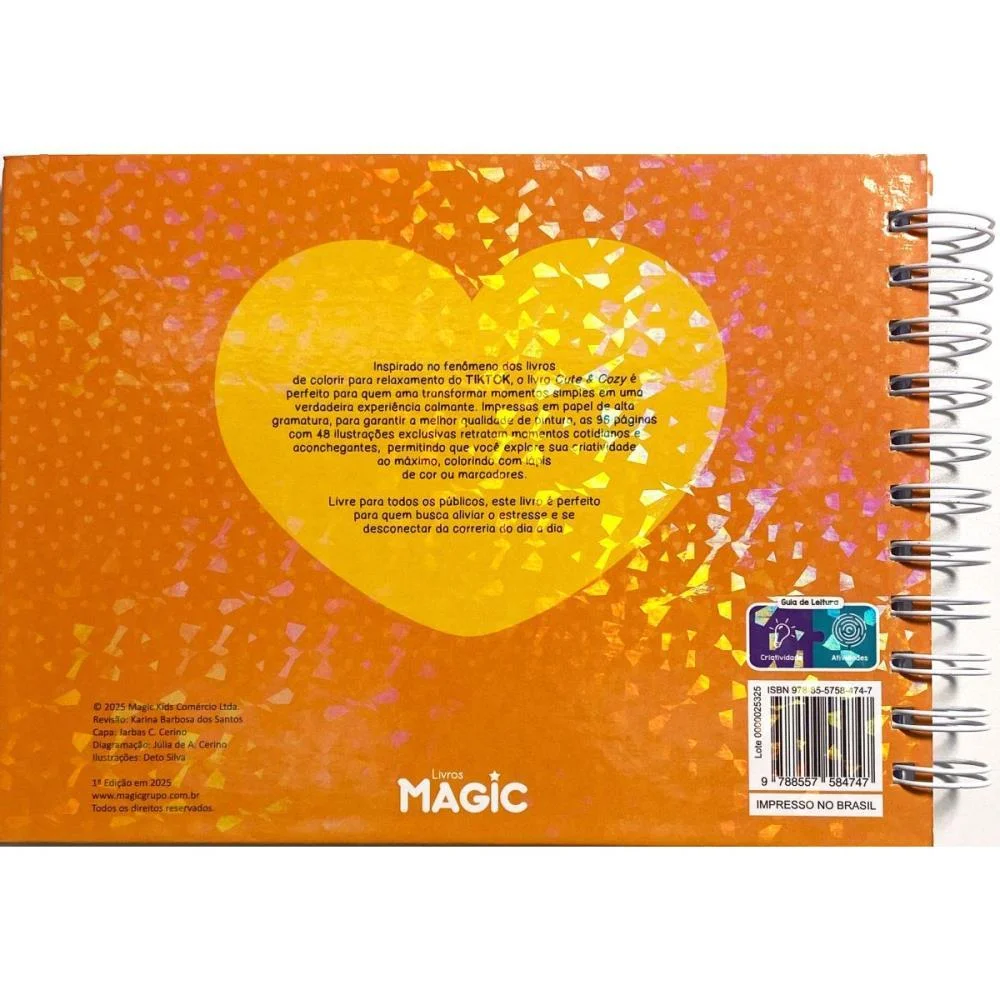 Livro De Colorir Cute E Cozy 96P Esp C.d. 180G Magic Kids - imagem 5