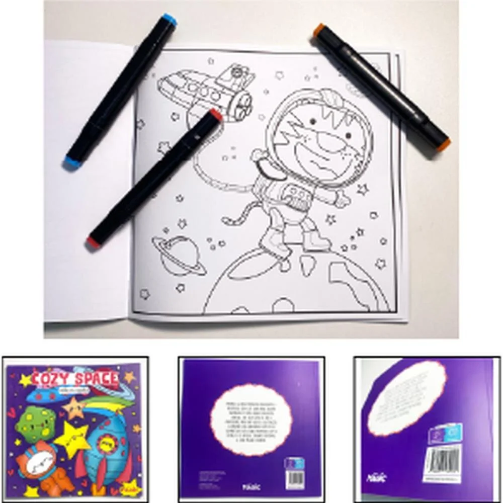 Livro De Colorir Cozy Space 48Pgs 180G Magic Kids - imagem 3