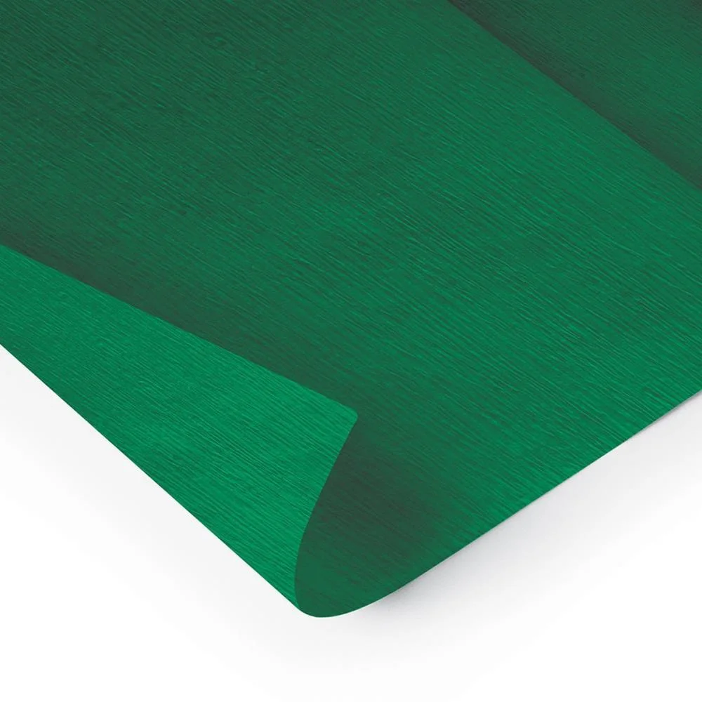 Papel Crepom 48Cmx2,00M. Verde Bandeira Ridet (Pct.c/10) - imagem 3