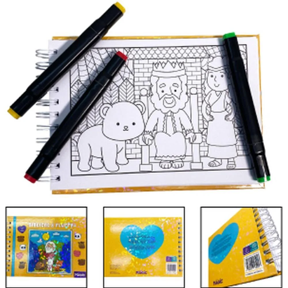 Livro De Colorir Biblical And Fluffy 96P Esp Cd Magic Kids - imagem 3