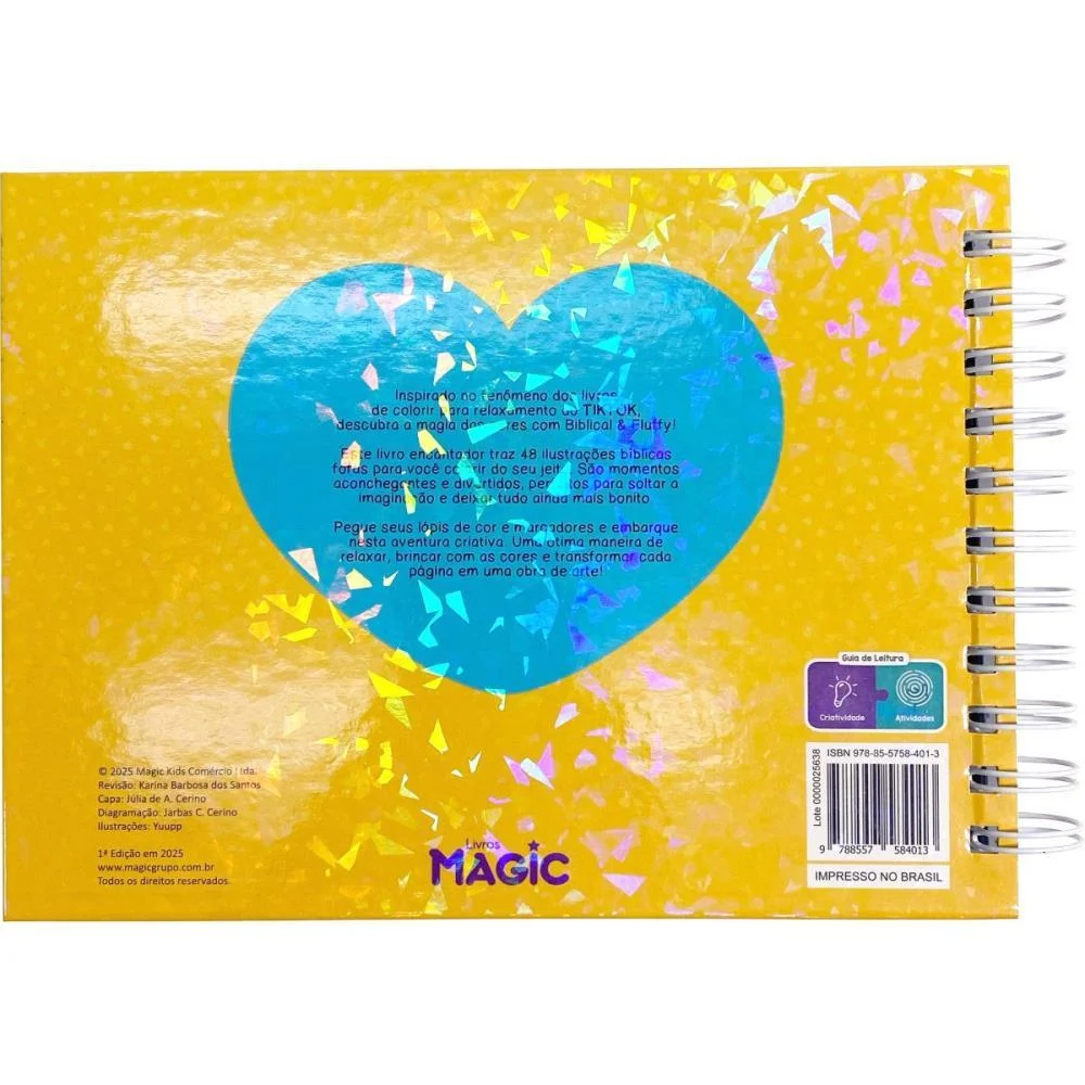 Livro De Colorir Biblical And Fluffy 96P Esp Cd Magic Kids - imagem 4