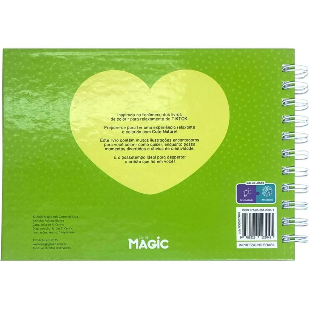 Livro De Colorir Cute Nature 96P Esp C.d. 180G Magic Kids - imagem 3
