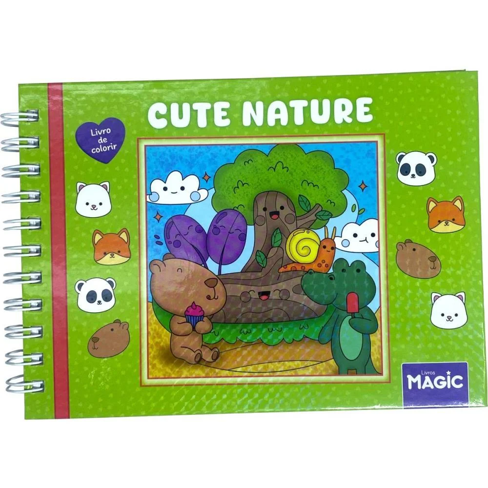 Livro De Colorir Cute Nature 96P Esp C.d. 180G Magic Kids - imagem 5