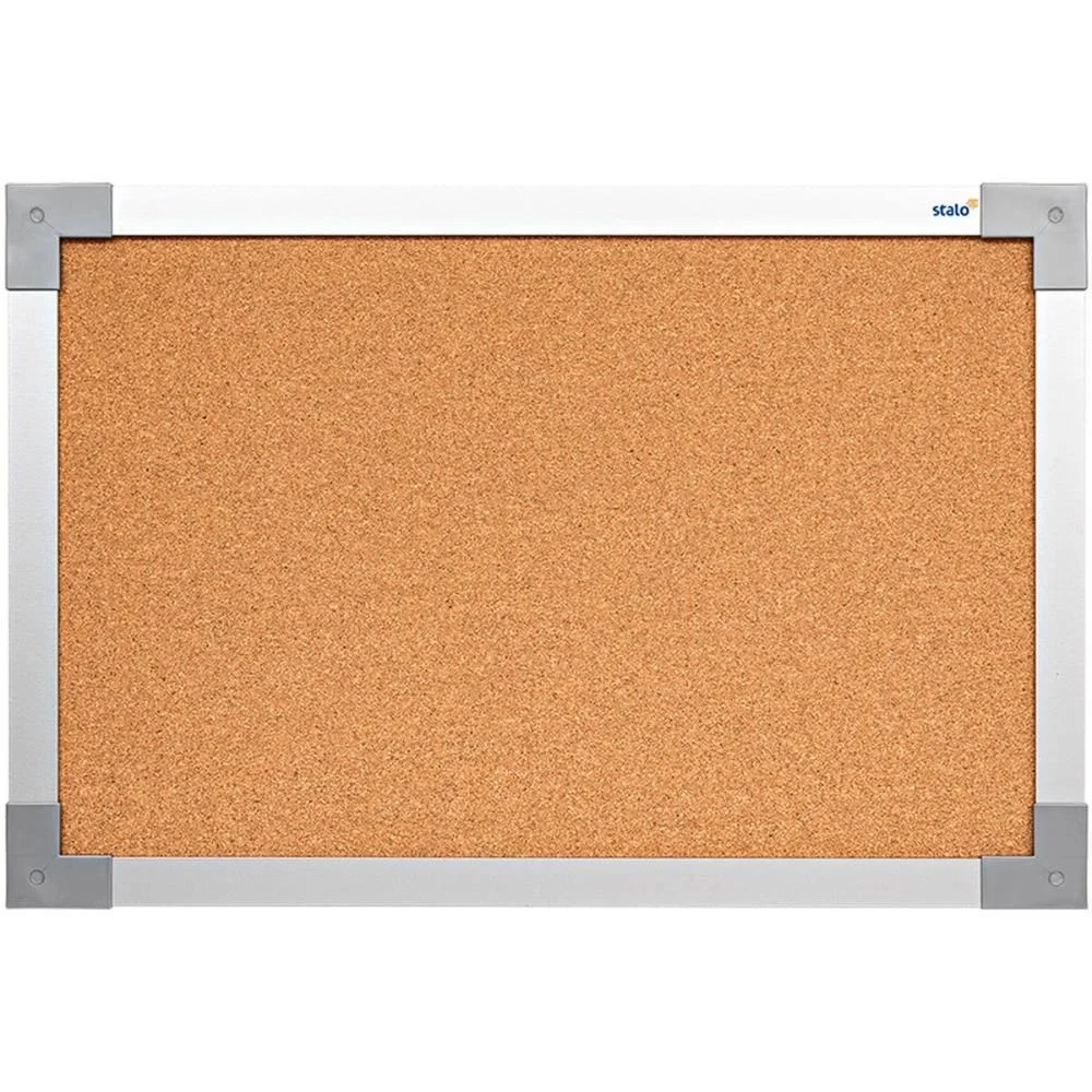 Quadro Aviso Moldura Aluminio Cortica Aparente 100X070Cm Stalo - imagem 2