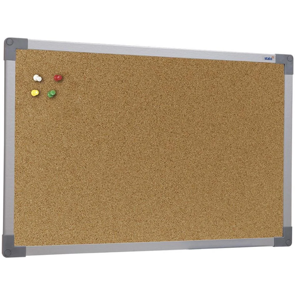Quadro Aviso Moldura Aluminio Cortica Aparente 090X060Cm Stalo - imagem 3