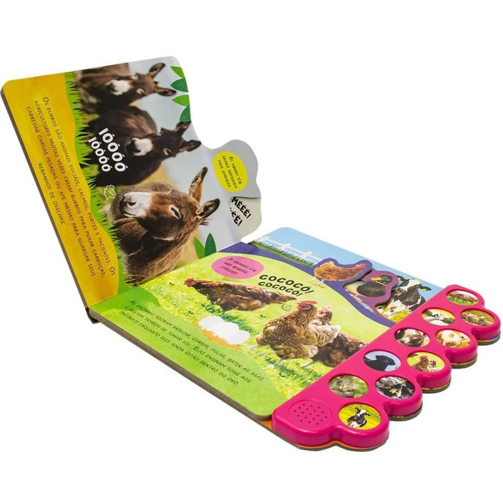Livro Sonoro Animais 27X28Cm 10 Sons 10Pg Todolivro - imagem 3