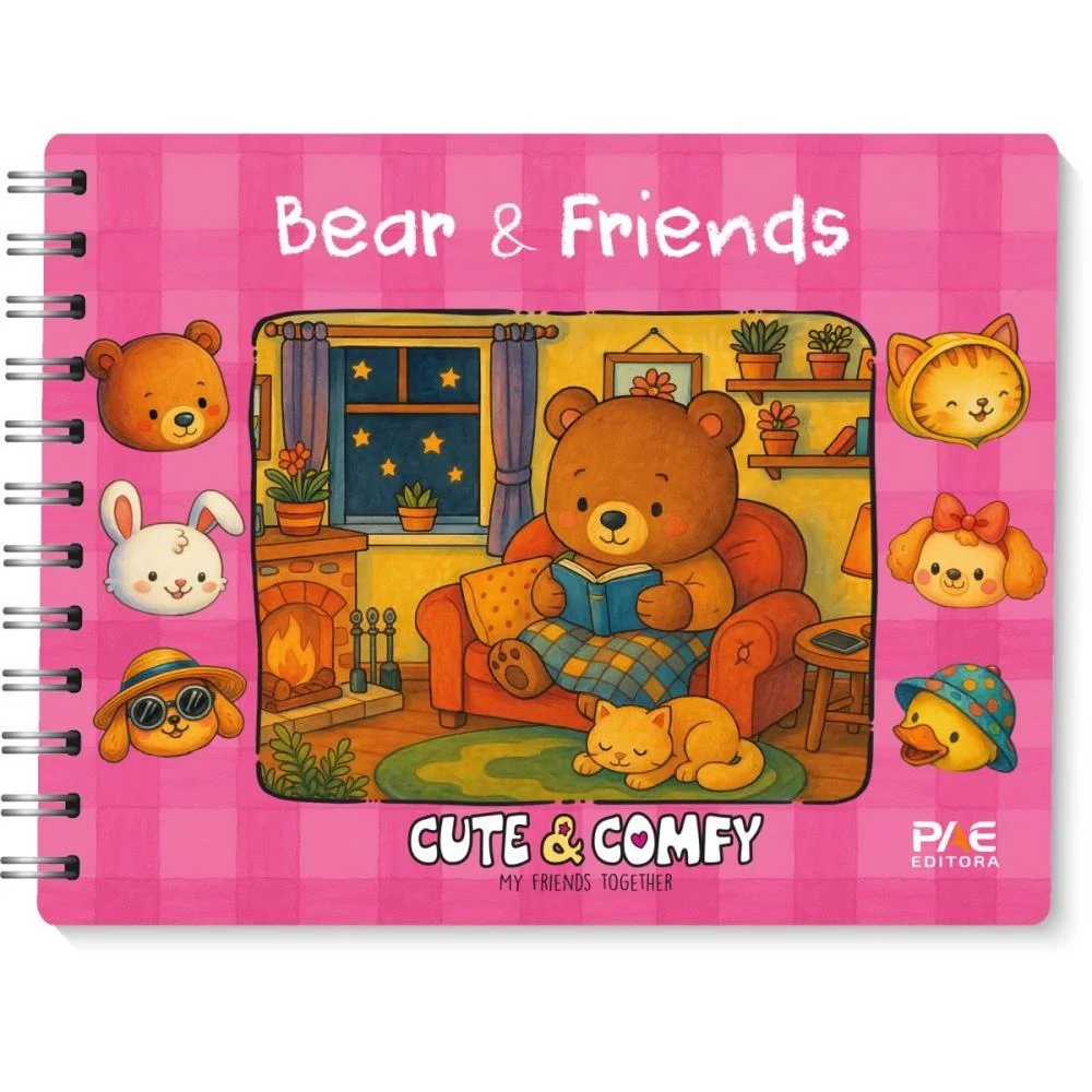Livro De Colorir Cute E Comfy Bear Friend.cd Rs Pae Editora - imagem 3