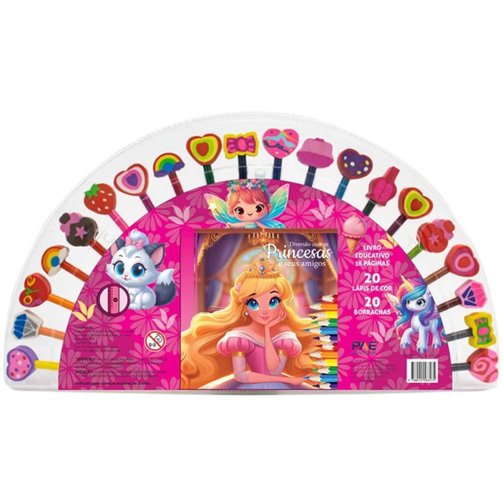 Livro Brinquedo Ilustrado Kit Divertido Princesas 16Pg Pae Editora - imagem 2
