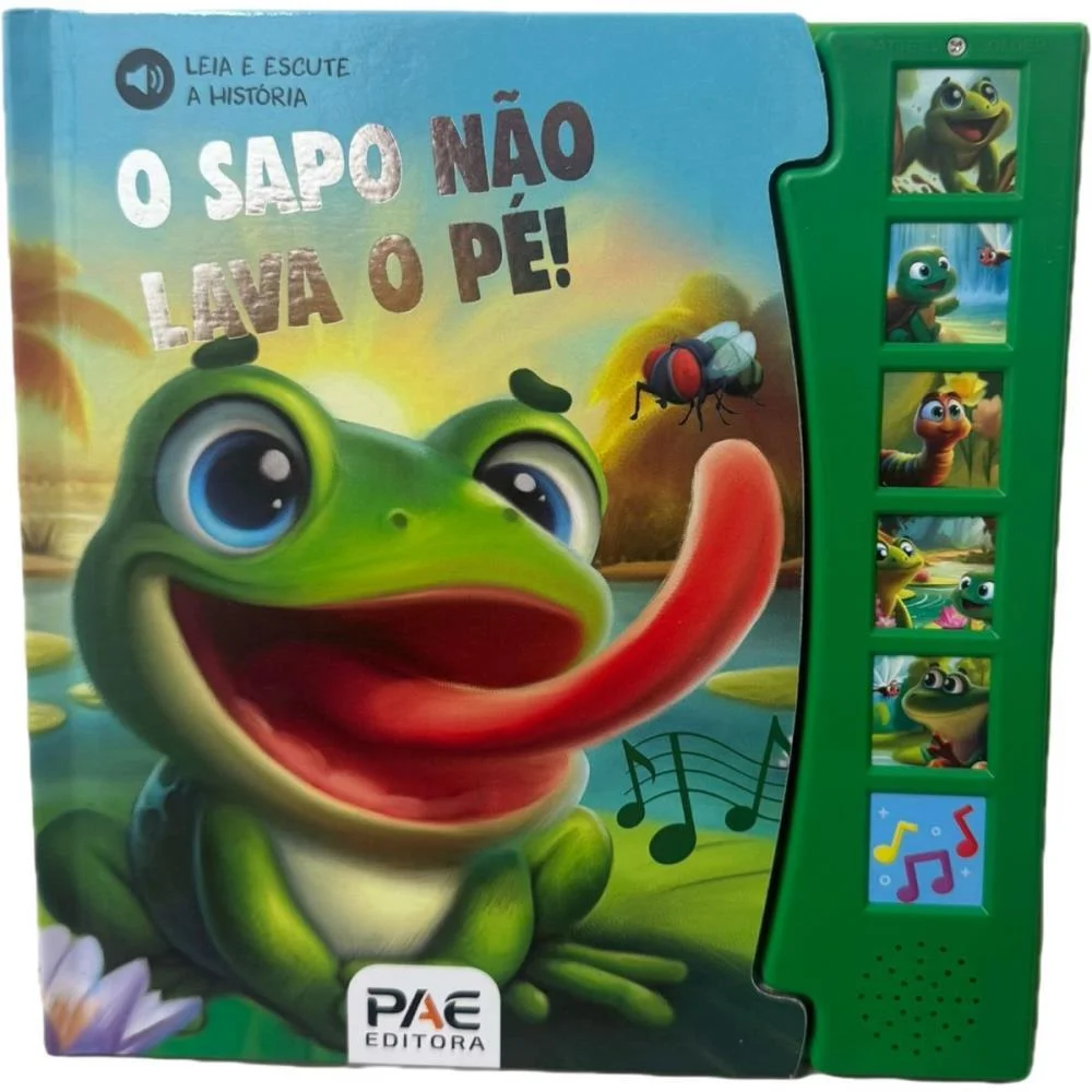 Livro Sonoro O Sapo Nao Lava Pe 19X19,5 12P Pae Editora - imagem 3