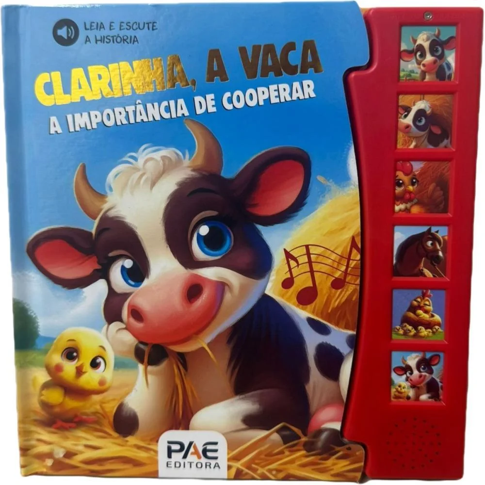 Livro Sonoro Clarinha, A Vaca 19X19,5Cm 12P Pae Editora - imagem 2