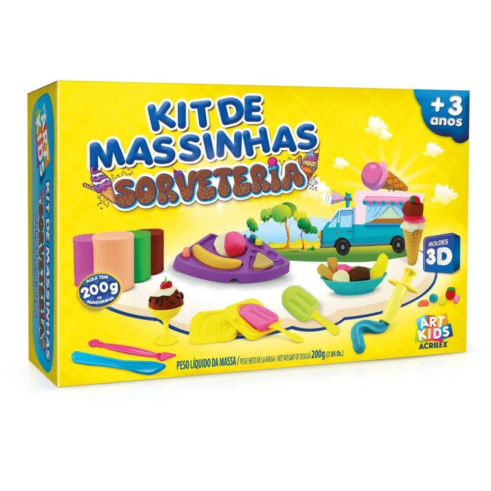 Massa Para Modelar Criativa Art Kids Sorveteria 200G Acrilex - imagem 2