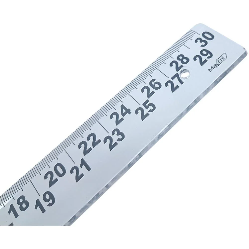 Regua Plastica Baixa Visao Cristal 30Cm Maxcril (Pct.c/10) - imagem 3