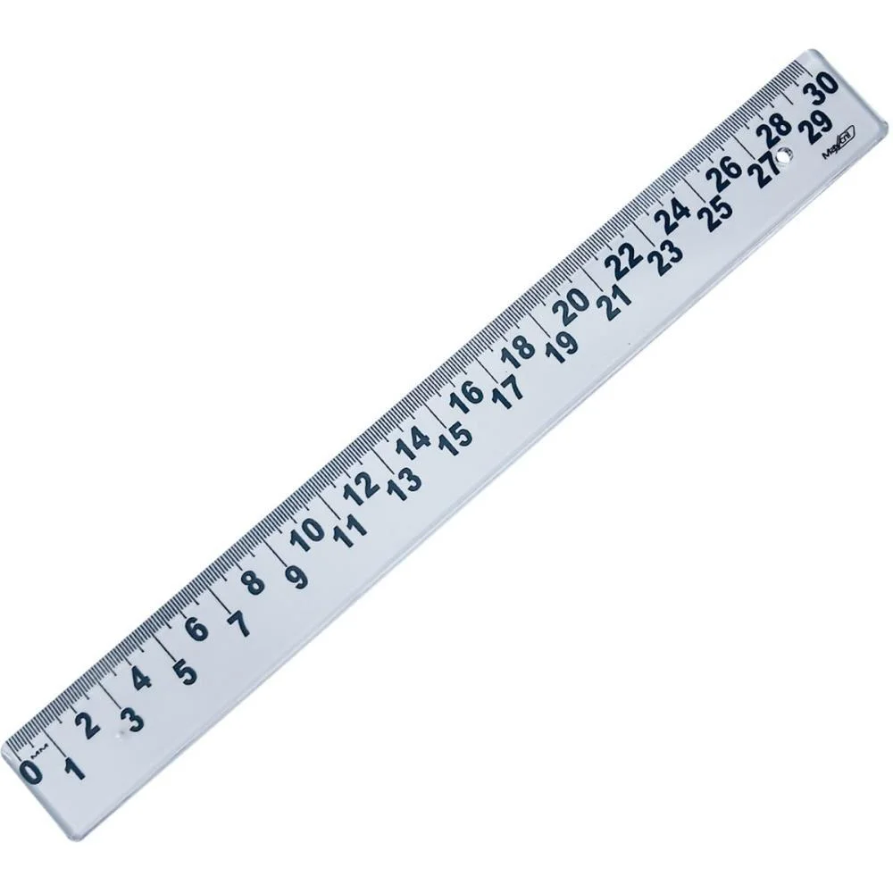 Regua Plastica Baixa Visao Cristal 30Cm Maxcril (Pct.c/10) - imagem 4