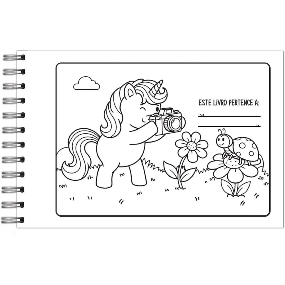 Livro De Colorir Unicornio Cuties 64P Cd 150G Vale Das Letras - imagem 3