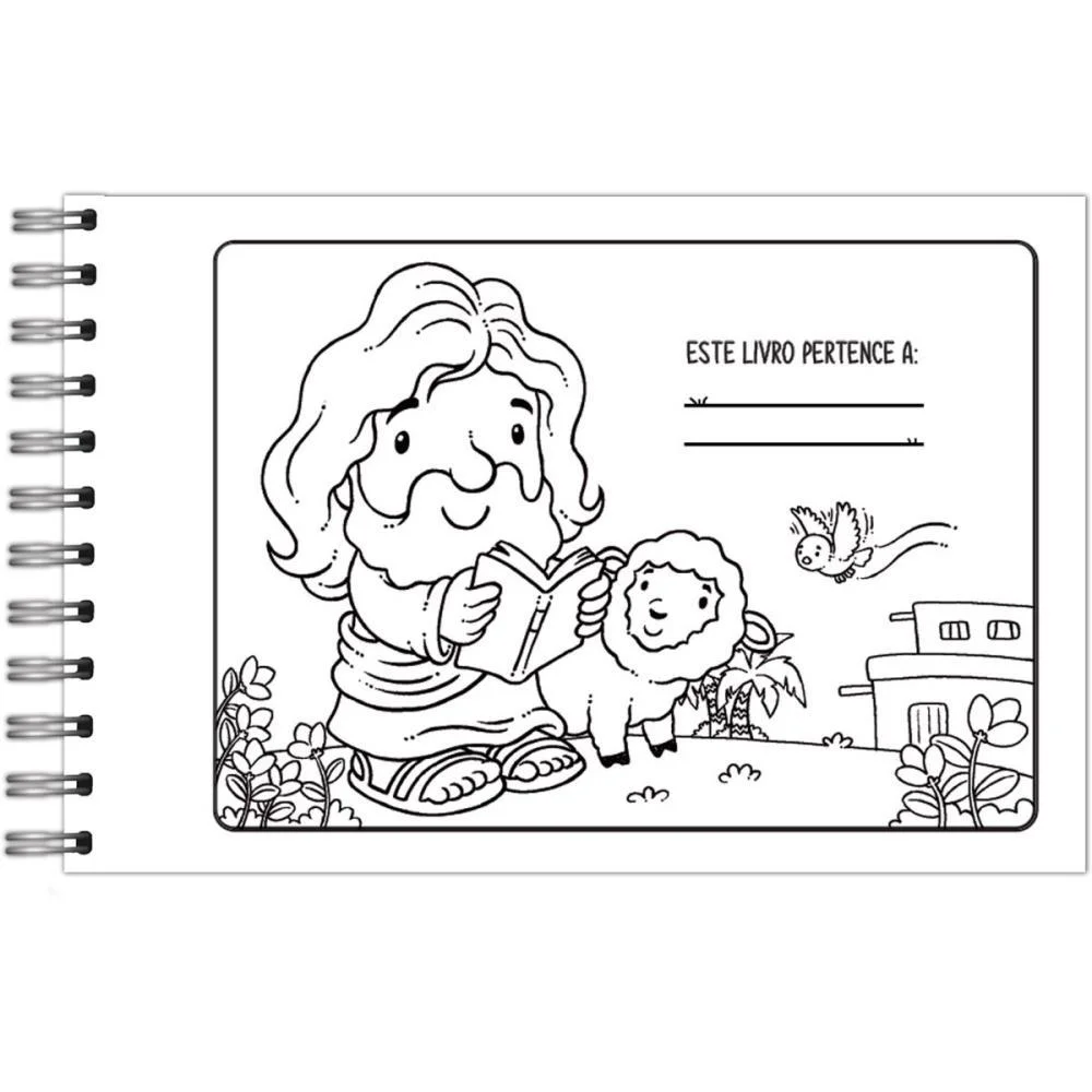 Livro De Colorir Bible Cuties 64P Cd 150G 15X21 Vale Das Letras - imagem 3