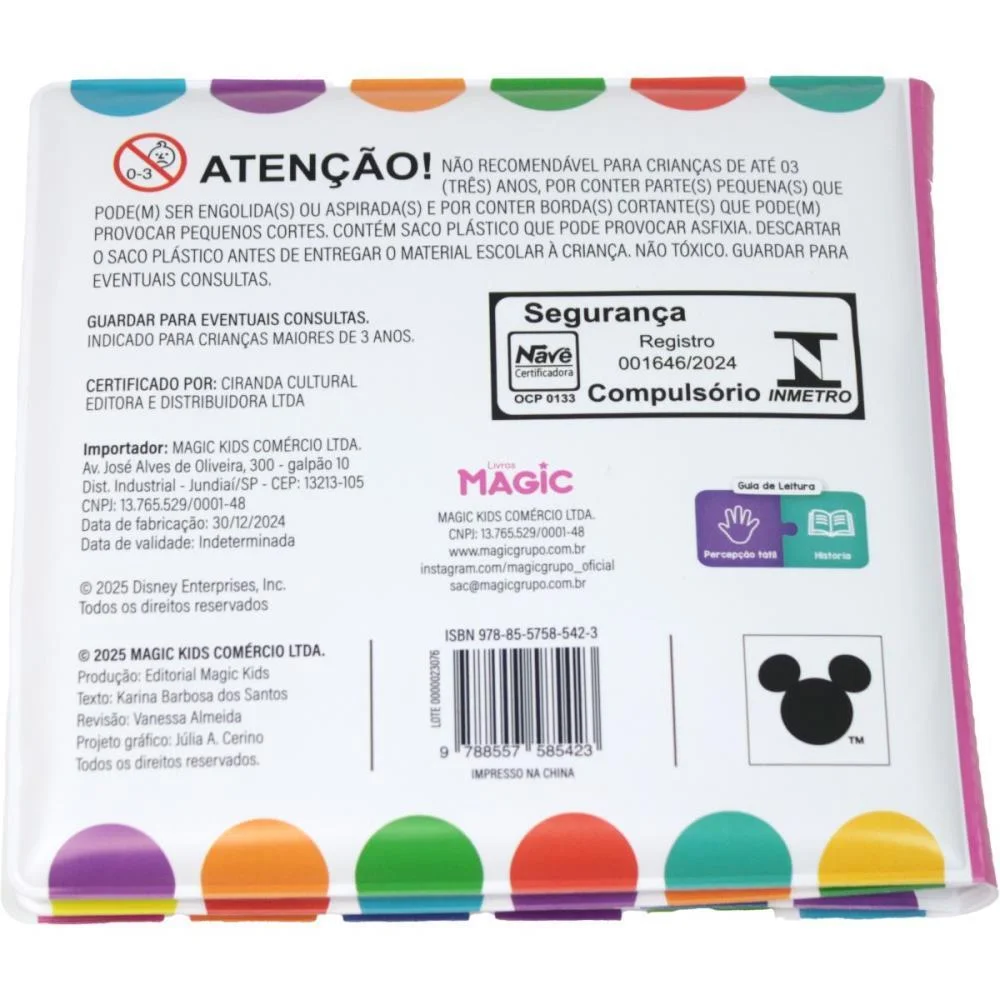 Livro Para Banho Minnie E Amigos 14X14Cm Magic Kids - imagem 4