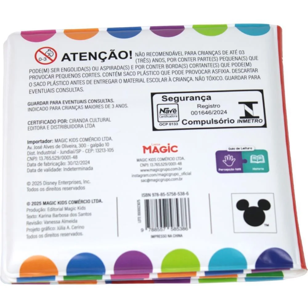Livro Para Banho Mickey E Amigos 14X14Cm Magic Kids - imagem 4