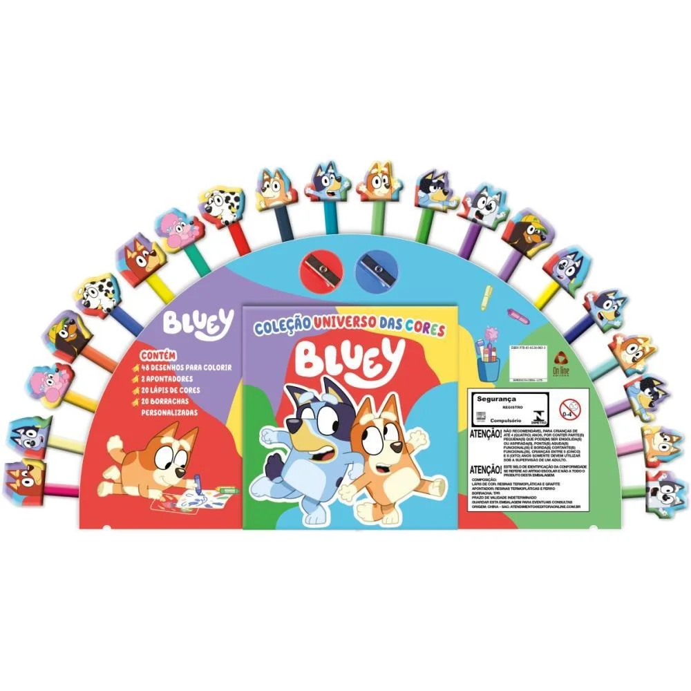 Livro Brinquedo Ilustrado Bluey Universo Das Cores Online Editora - imagem 2
