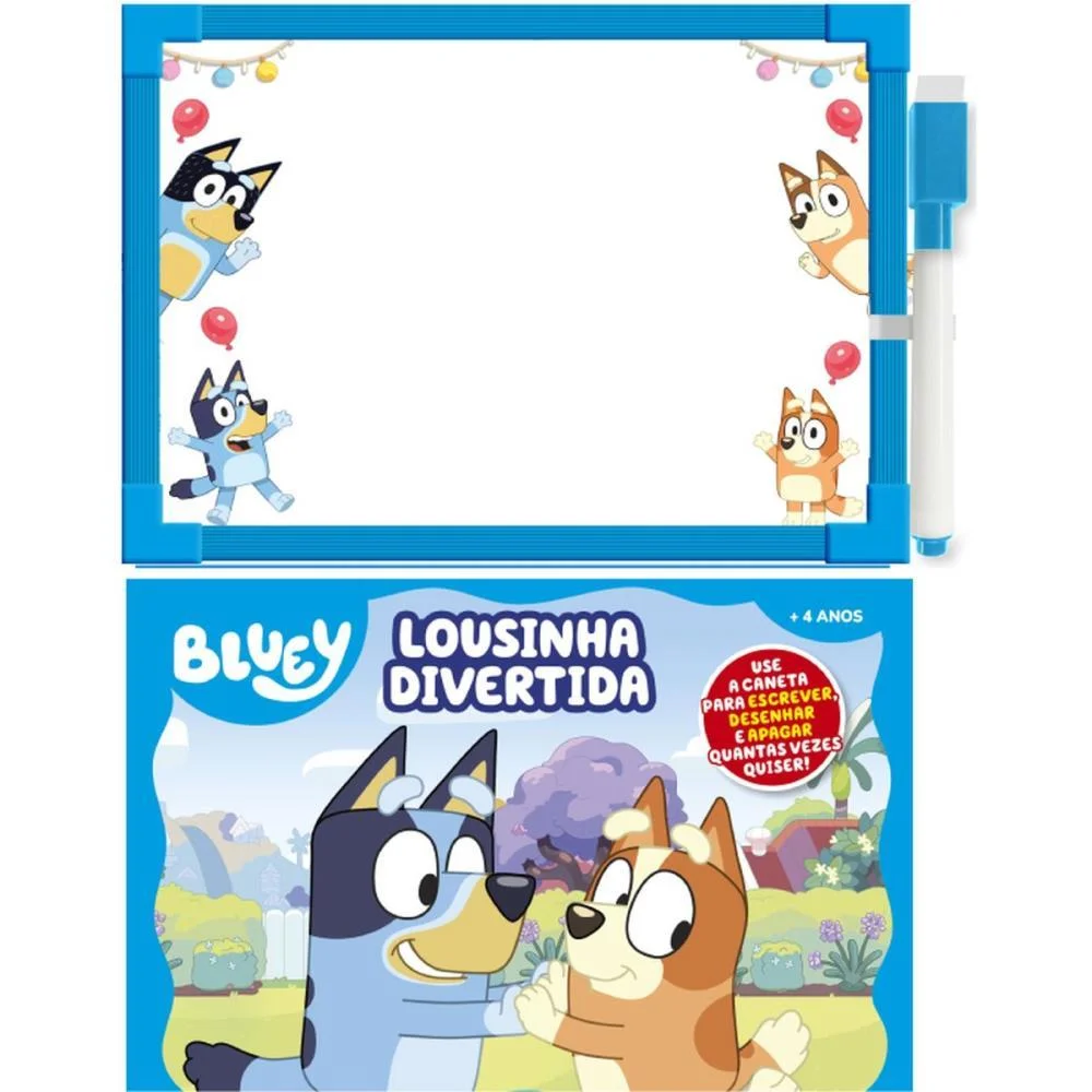 Livro Brinquedo Ilustrado Bluey Lousa Magica Online Editora - imagem 3